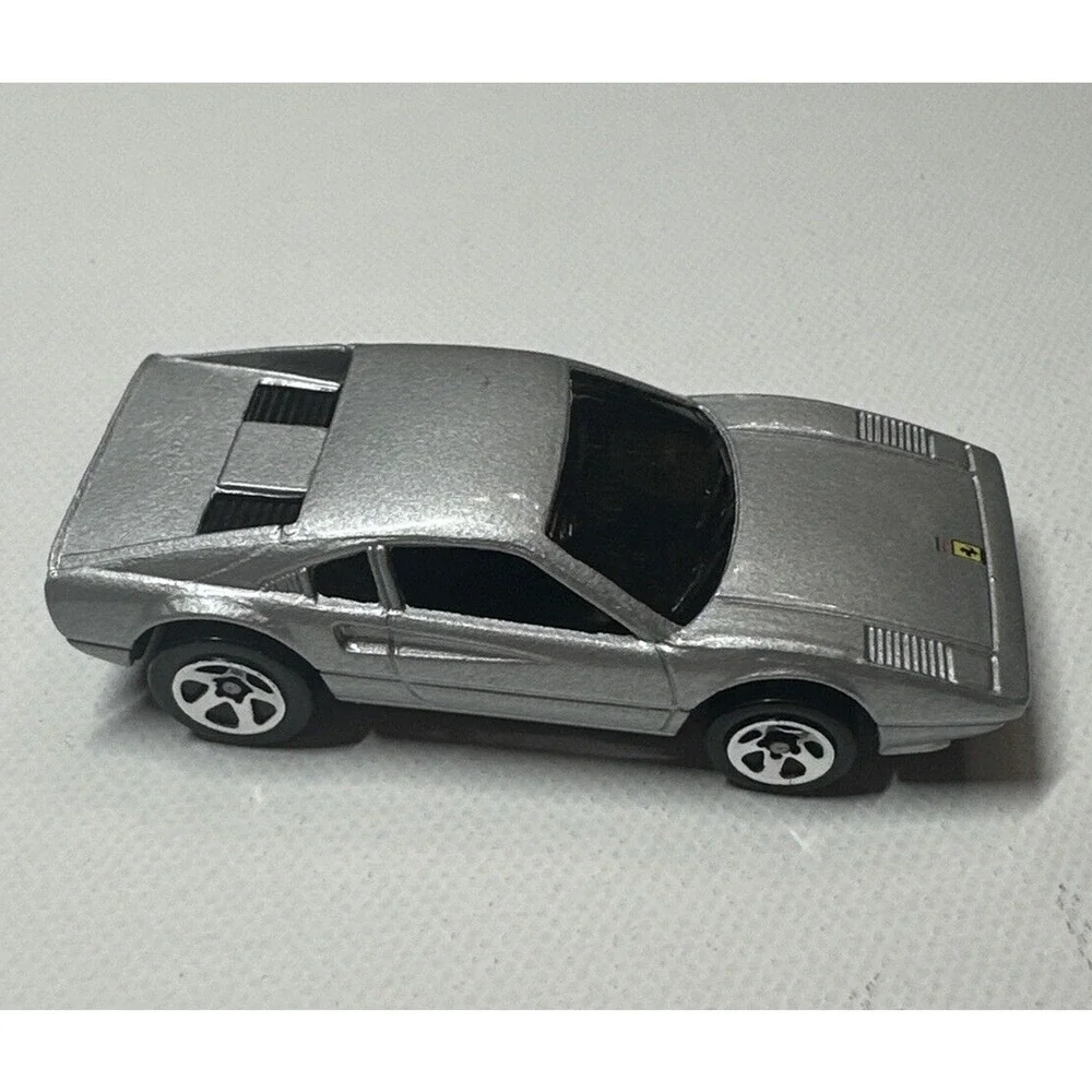 Hot Wheels Ferrari 308 GTS Silver Diecast 1:64 - Mattel 1977 Malaysia - Vintage